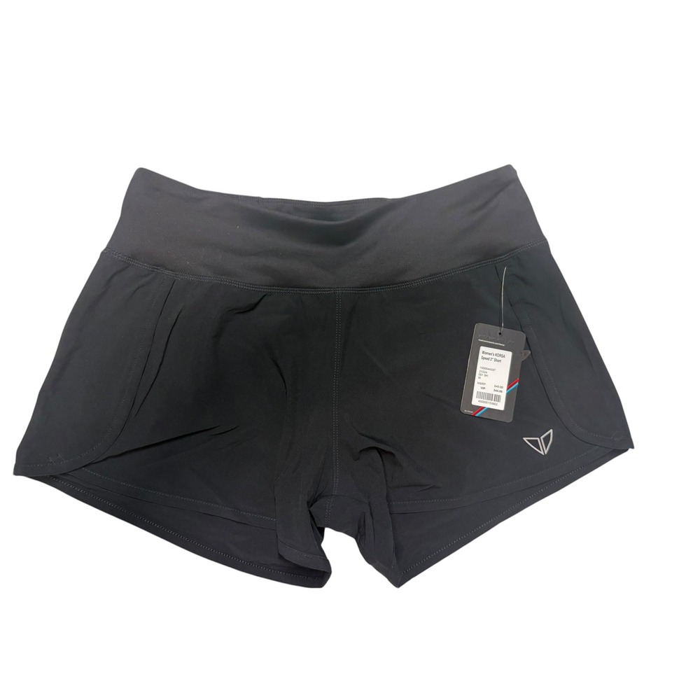Korsa Road Runner Sports Womens Speed 3 Inch Running Shorts Black Size M NWT